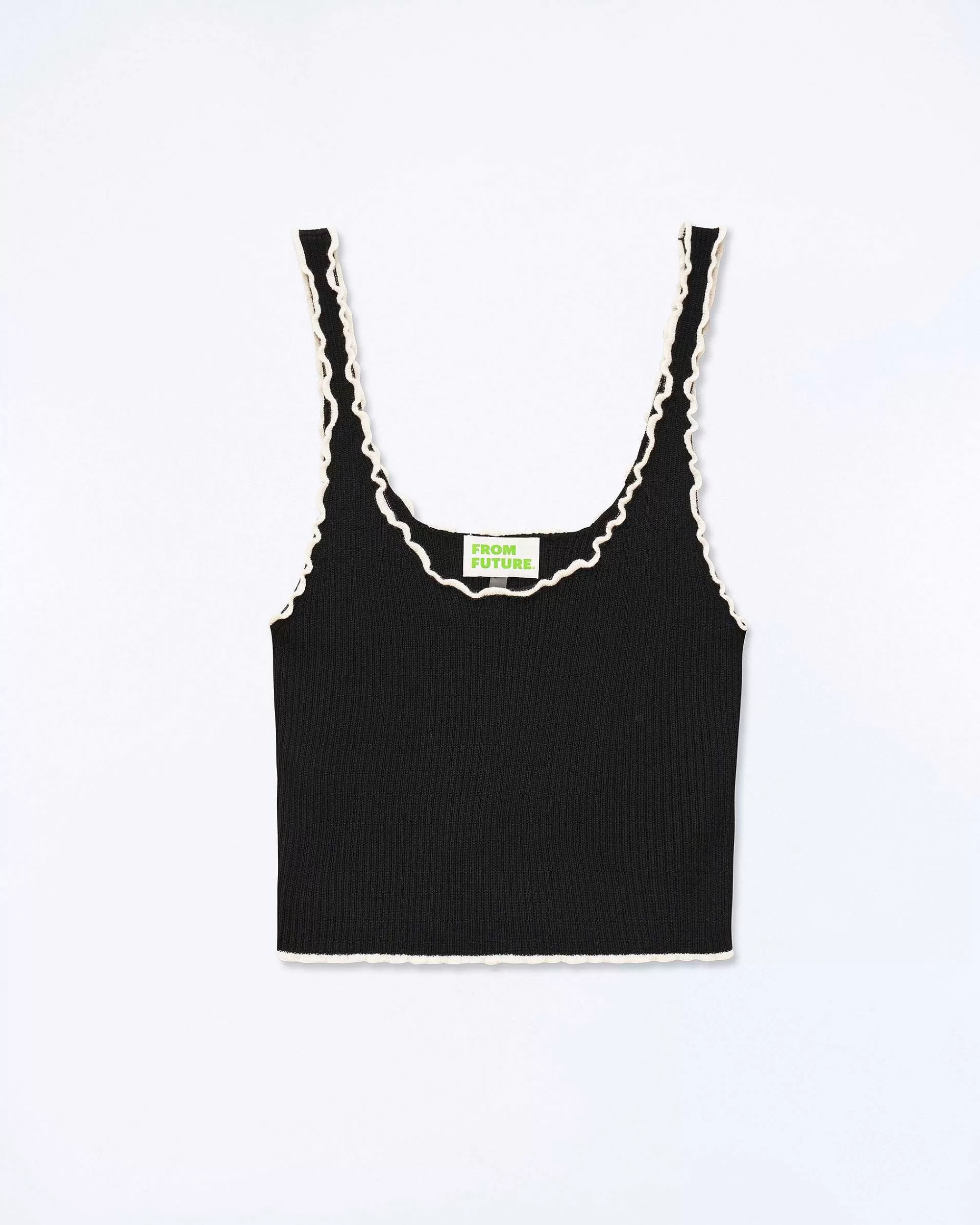 Online FROM FUTURE Top Brassiere Point Bourdon Bicolore Noir